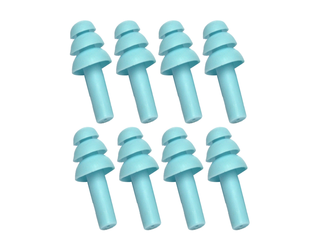 4 Pares De Tapones Para Los Oídos De Silicona Lavables Con Cancelación De Ruido Para Un Sueño Confortable Y Diseño Ergonómico - Azul