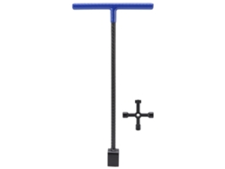 Llave Para Contador De Agua, Acero, Llave De Calle Con Herramienta De 4 Vías Para Válvulas De Grifo, Azul