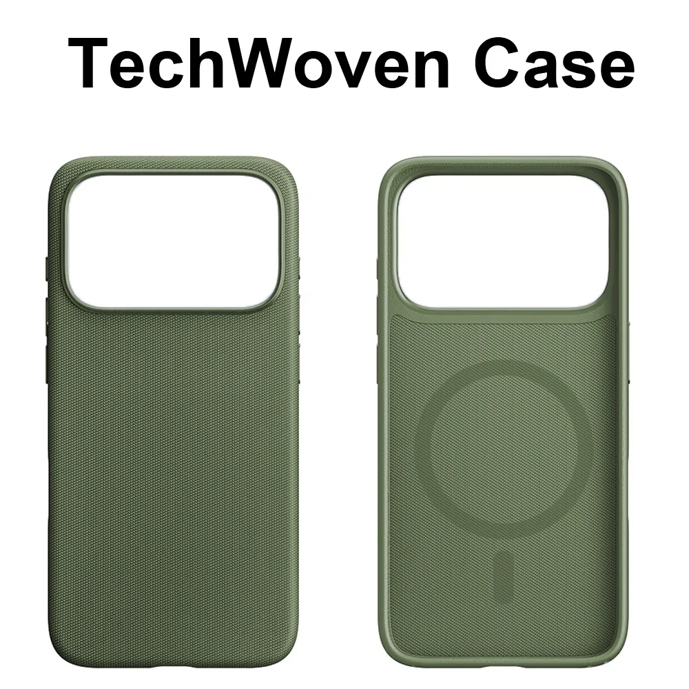 (verde Claro Para Iphone 13 Pro Max) Funda Protectora Magnética Tejida, Compatible Con La Carga Inalámbrica Magsafe.