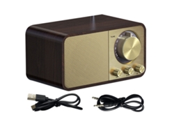 Altavoz Bluetooth retro con reproducción de tarjeta y subwoofer EOOCOO