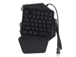 Teclado Gamer De Mão Única 35 Teclas Com Teclas Fn E Luzes De Respiração Mini Teclado Para Jogos