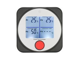 Termómetro inalámbrico Bluetooth para carne con 4 sondas inteligentes para barbacoa de cocina, con pantalla retroiluminada y alarma.