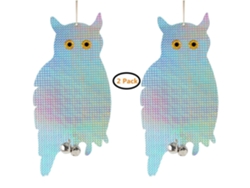 Dispositivo Repelente De Aves Con Forma De Búho Falso, Reflectante Holográfico, Para Control De Jardines, 2 Unidades.