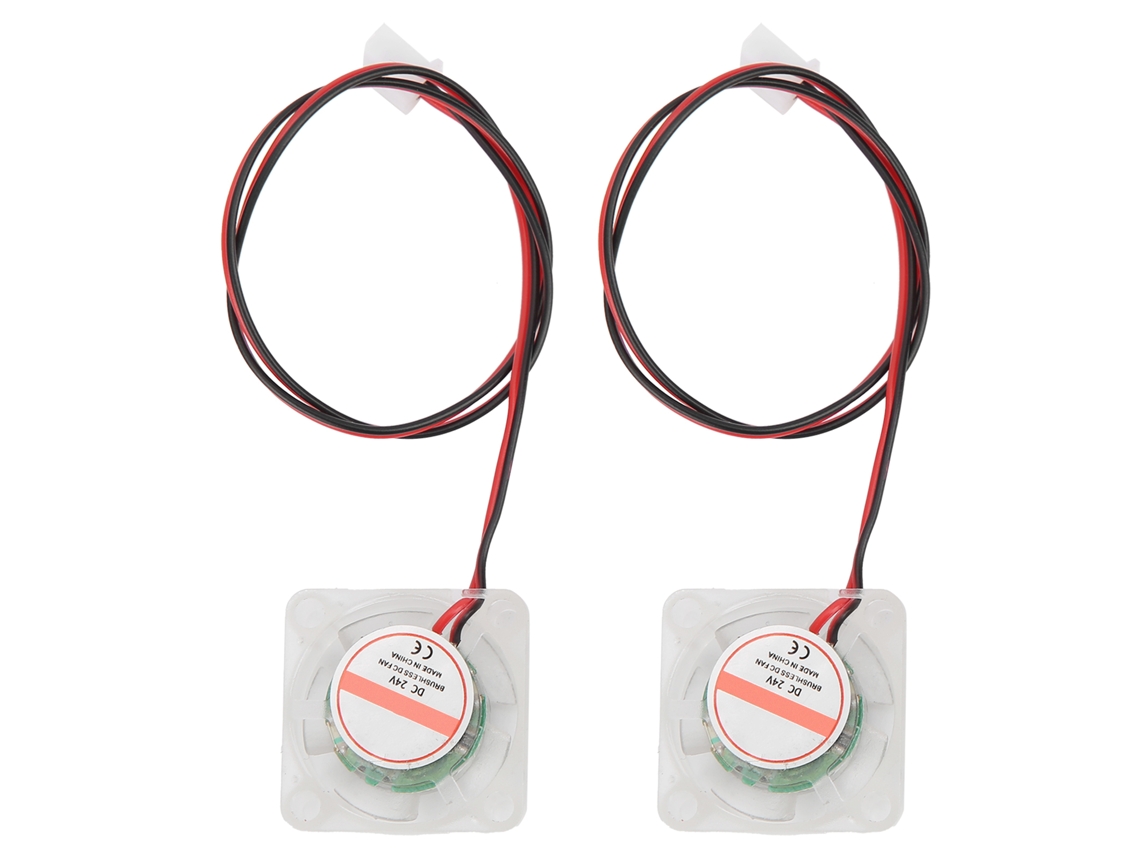 2 Ventiladores De Refrigeración Led Transparentes 2510 De 24 V Para Extrusor De Impresora 3d V6