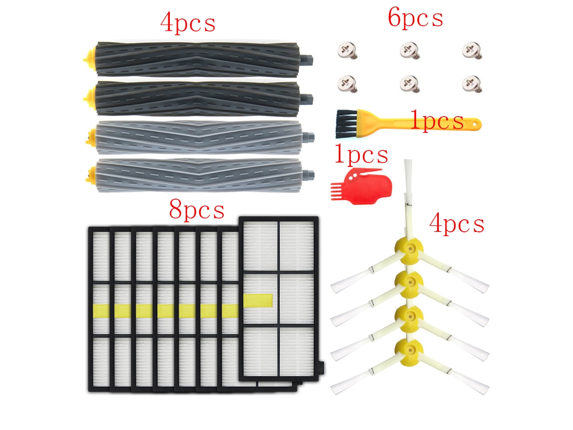Para Irobot Roomba Kit de piezas serie 800 860 865 866 870 871 880 885 886 890 900 960 966 980 - cepillos y filtros
