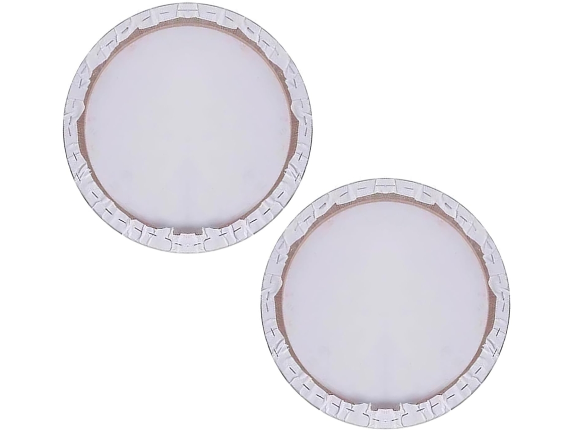 Juego De 2 Lienzos Redondos Blancos Para Pintura Al Óleo Con Marco.