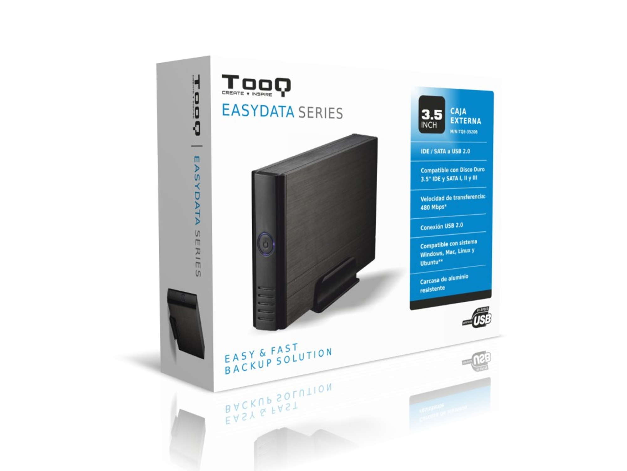 Carcasa Externa TQE-3520B 3.5'' IDE/SATA Negro | Worten.es