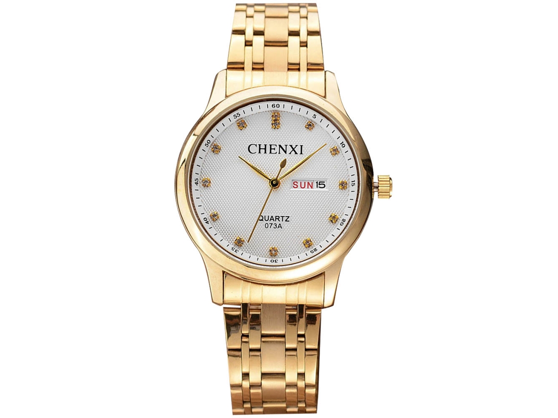 Reloj De Pulsera Para Hombre, No Mecánico, Resistente Al Agua, Con Calendario E Indicador De Día De La Semana, Doble Caja De Acero Inoxidable, Color Blanco.