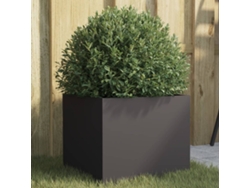 Jarrón/jardinera 32x30x29 cm Acero Negro Dkd Home Decor
