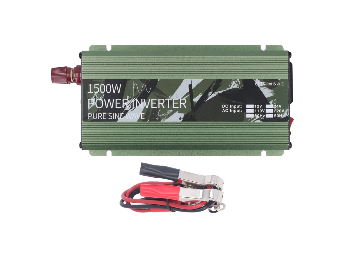 Inversor De Onda Senoidal Pura 1500w Dc12v A Ac220v Con Ventilador, Inversor Solar Para Coche Con Protecciones Múltiples