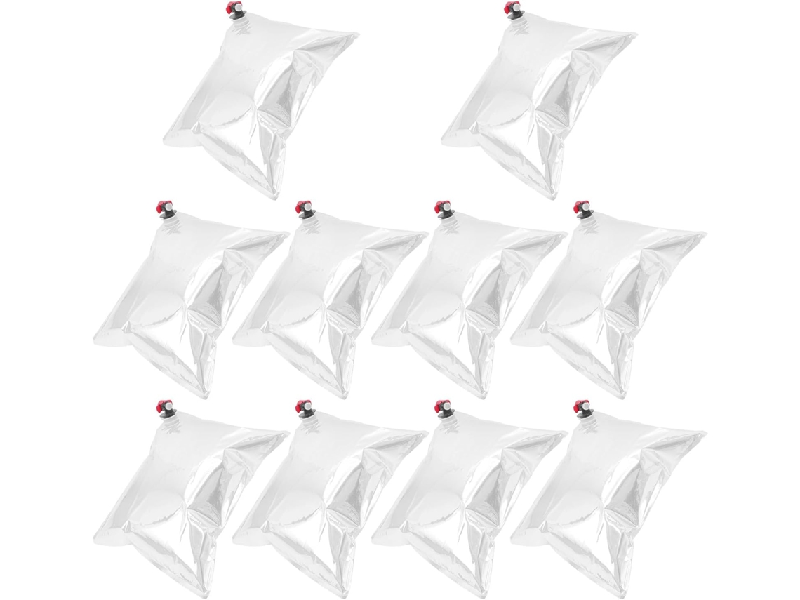 Nuobesty Com 10 Sacolas Reutilizáveis Para Vinho De 5l Com Bico Dosador, Bolsa Portátil Para Bebidas E