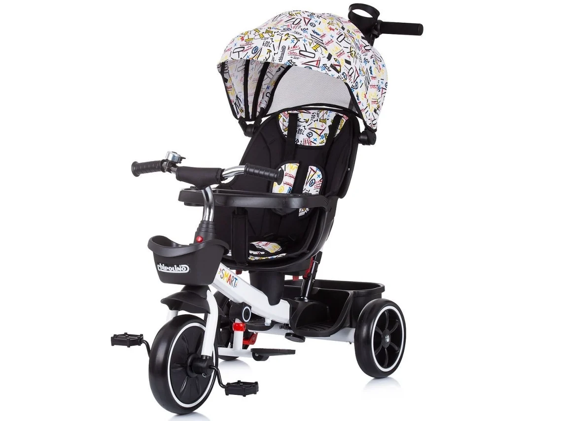 Triciclo Infantil Evolutivo Con Asiento Giratorio 360º Smart De Chipolino - Blanco