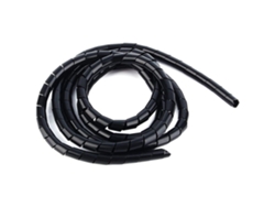 2026velora-coiled Espiral para cables 5m 6mm Organizador de cables negro para el hogar, taller, PC, TV