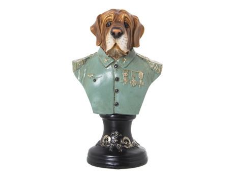 Figura Resina Busto Perro Uniforme