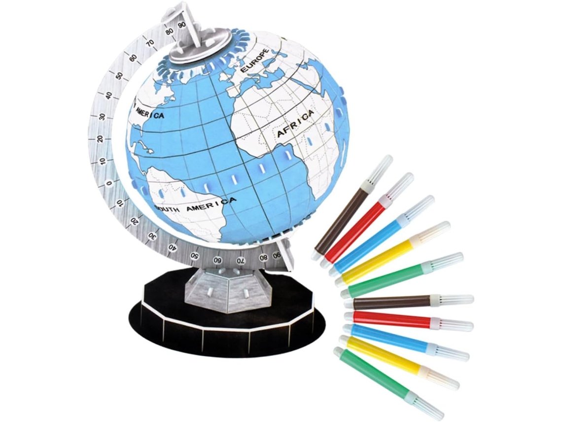 Globo terráqueo DIY con pintura educativa para niños y niñas - Desarrollo creativo y CHABERLU