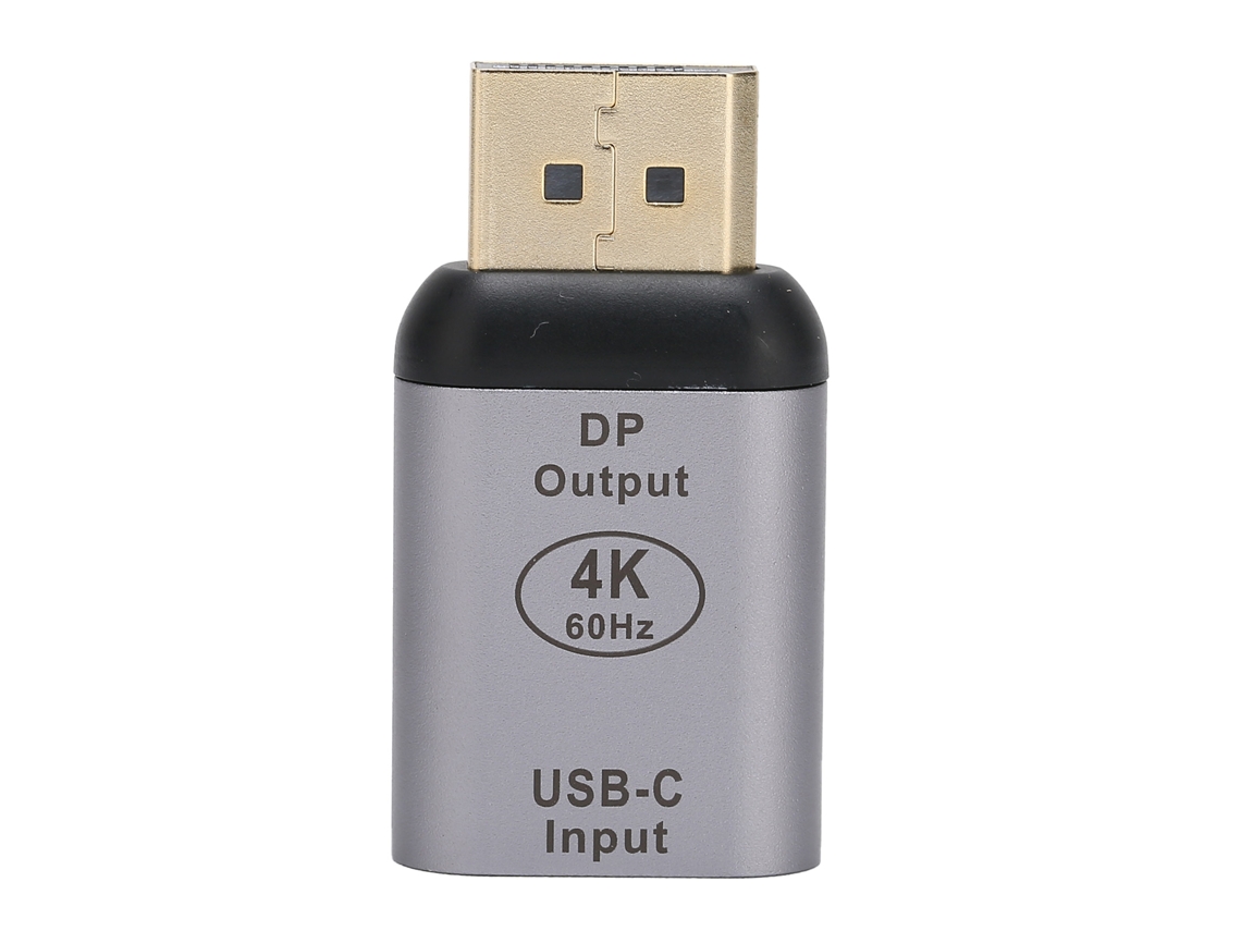 Adaptador Grande De Usb-c Hembra A Displayport Macho Con Resolución 4k A 60 Hz Para Windows, Android Y Os X.