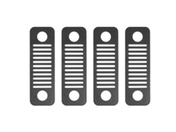 Estante organizador de cables de red, 4 unidades, negro