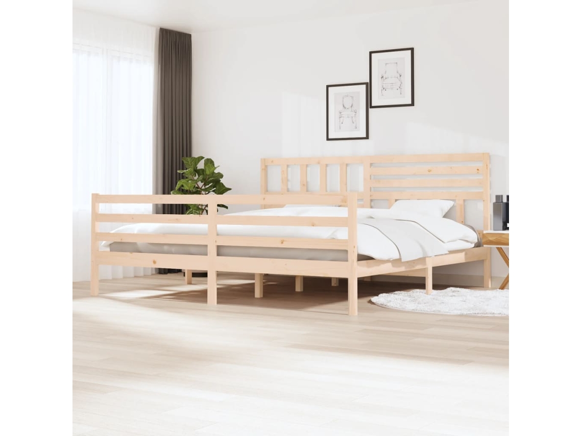 Marco de Cama Madera Marrón (200x200cm)
