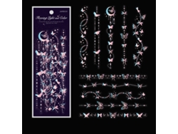 Conjunto de 20 pegatinas decorativas para planificador, estilo mariposa, para diario, calendario, álbum de recortes