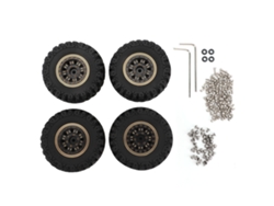 4 Neumáticos Para Coches De Control Remoto Con Llantas De Latón De 1,2 Pulgadas Para Traxxas Escala 1/18 Y Accesorios Rc.