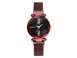 Reloj De Pulsera Analógico De Cuarzo Para Mujer Con Correa De Aleación Ligera Y Estilo Moderno (rojo)