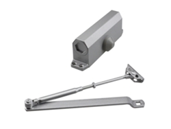 Cierrapuertas de acero y aluminio plateado para uso comercial, de alta resistencia, 60-85 kg, universal.