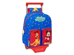 Mochila escolar con ruedas Good Day de Mickey Mouse Clubhouse (poliéster 300d azul)