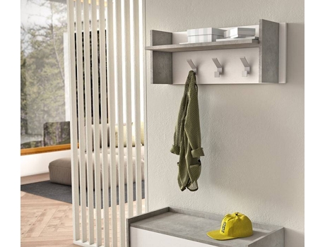 Perchero DMORA Gris (Melamina - 29x90x34 cm)