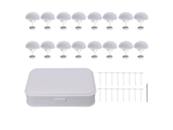16 Clips De Plástico Con Forma De Hongo Para Sujetar Sábanas Y Edredones, Para Uso Doméstico - Gris