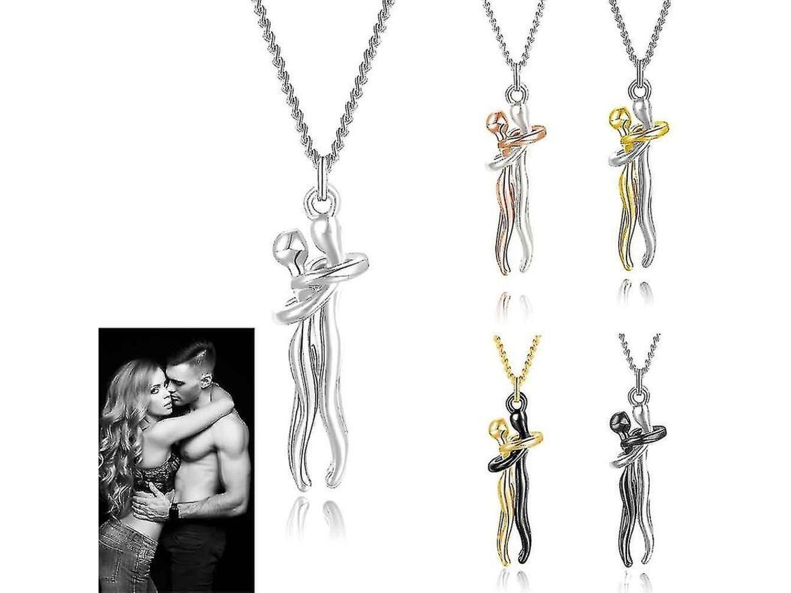 2026-colgante Colgante De Pareja Abrazo Estilo Amor Joyería Regalo Día San Valentín Para Esposa Chicas
