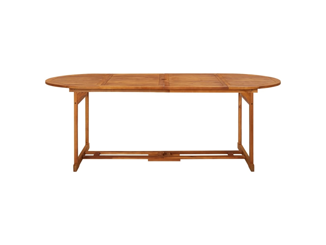 Mesa De Comedor Jardín | Mesa De Exterior 220x90x75 Cm Madera Maciza De Acacia