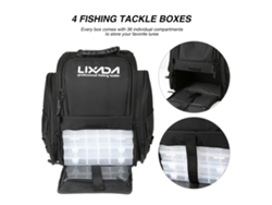 2026rebe-mochila De Pesca Lixada Con 4 Bandejas Almacenamiento Grande Con Funda Impermeable Mochila Resistente Al Agua Para Equipo De Pesca