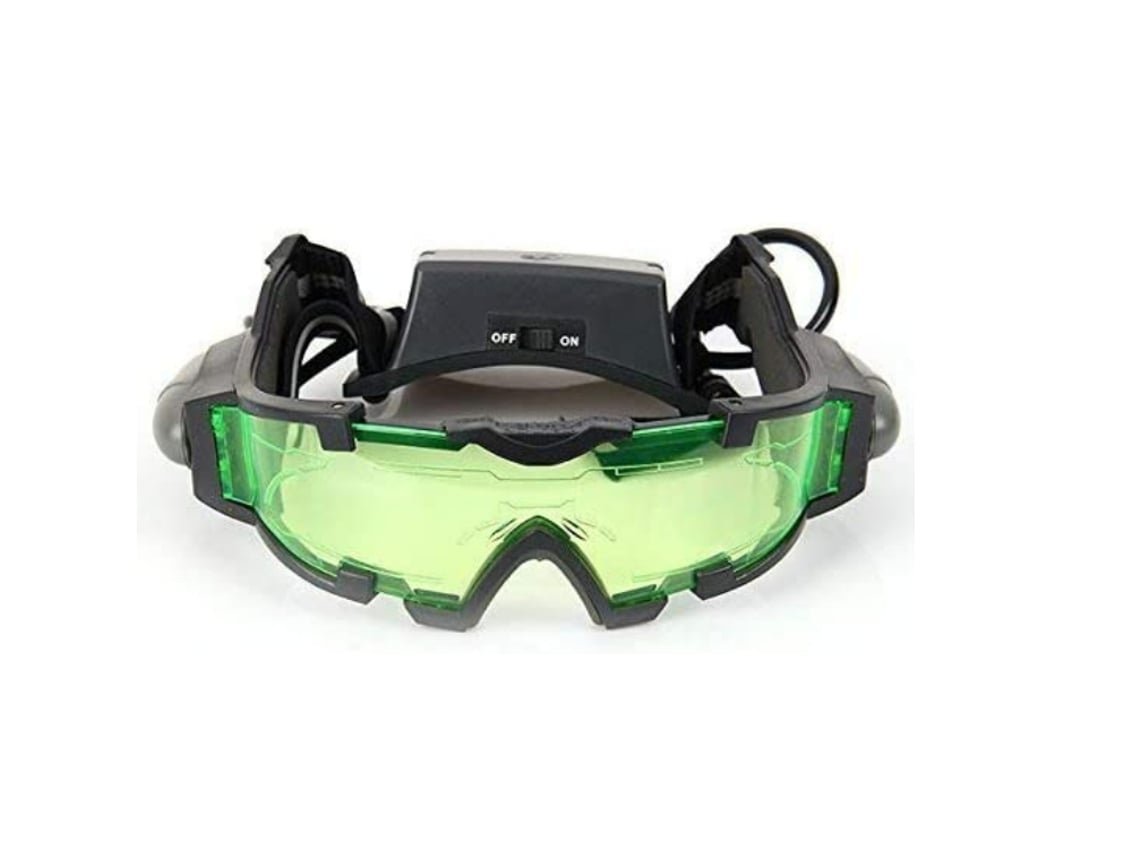 Prismáticos ENKERS Gafas de visión nocturna con luz LED desplegable para actividades nocturnas, color negro