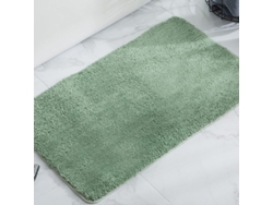 Tapete De Baño Antideslizante Absorbente Lavable A Máquina Microfibra Suave Linjou (verde Claro, 50x80cm) Verde Claro 50x80cm