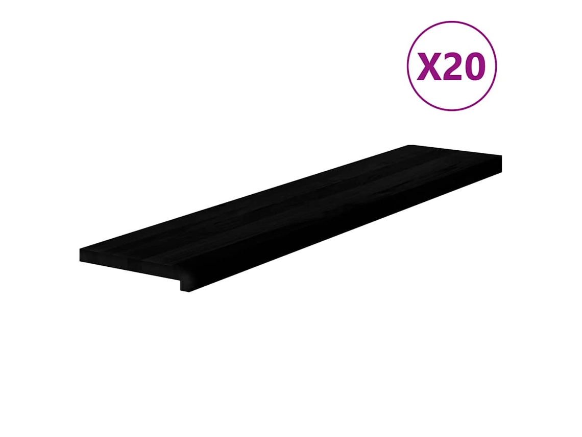 Maison Exclusive - Peldaños De Escalera 2 Uds Madera Maciza Roble Marrón Oscuro
