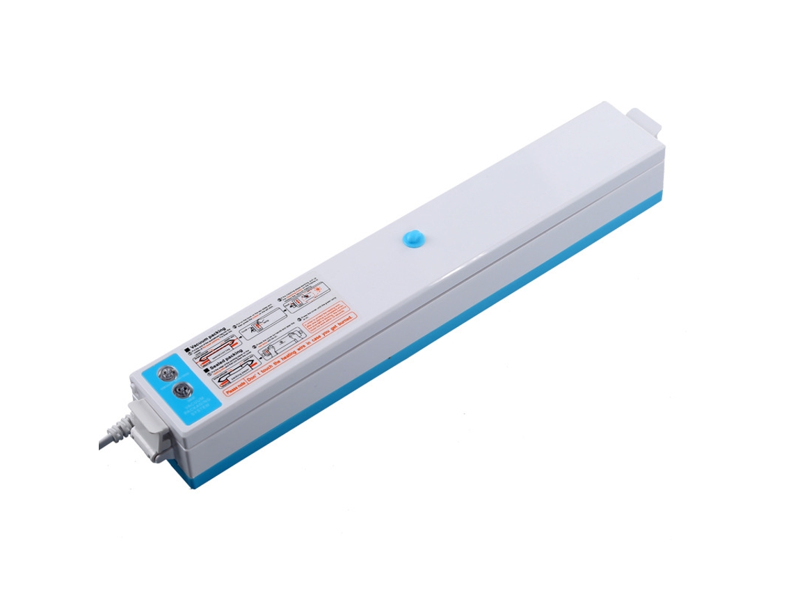 Máquina envasadora al vacío doméstica, selladora portátil, color azul, estándar europeo.