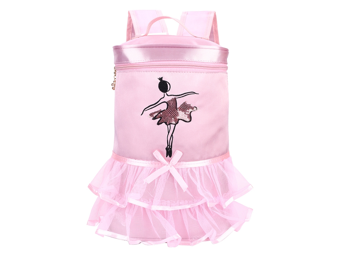 Mochila De Satén Estilo Bailarina Para Niñas Con Lentejuelas, Bolso De Hombro Rosa