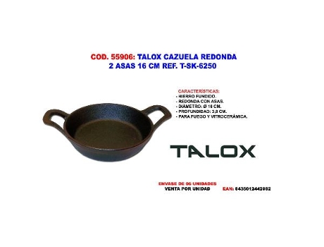 Talox cazuela redonda 2 asas 16 cm t-sk-6250