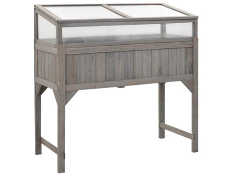 MAISON EXCLUSIVE - Jardinera elevada con invernadero 110x54x120 cm abeto