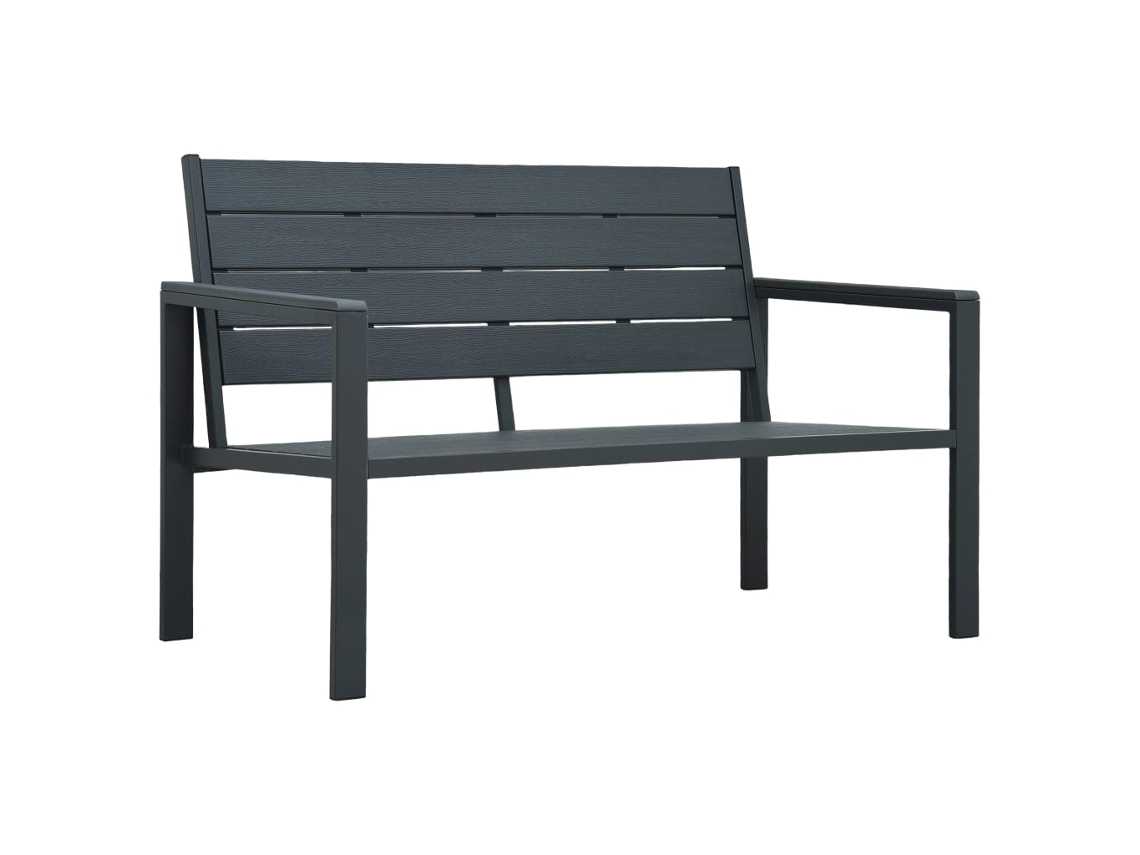 Banco de jardín VIDAXL Gris Plástico (120 cm)