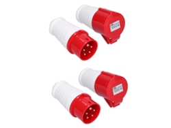 Conector Industrial De 5 Pines Ip44 Trifásico 16a 380v-415v Macho Y Hembra (2 Unidades)