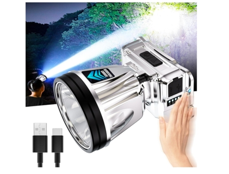 BISBISOUS A106-2 Linterna Frontal LED de Inducción de Alta Potencia Recargable Impermeable Blanco VIGA EUROPE