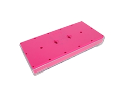 Caja De Almacenamiento De Piezas De Reloj Con 5 Compartimentos, Color Rosa Y Rojo