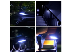 Rebe-luz Solar Exterior Con 40 Led, Sensor De Movimiento, Clip, Ip65 Impermeable Para Cerca, Terraza, Garaje, Pared