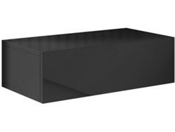 Conjunto de 2 Mesitas de Noche MÓVEIS BONITOS Europa (Negro - Melamina - 46x34x15 cm)