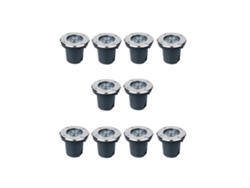 10 Unidades De Luces Led Subterráneas Para Jardín, Césped, Ip67, Impermeables, Exteriores, Patio, 3w