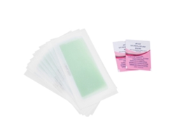 12pcs Cinta De Cera Depilatoria Suave Flexible Para Piernas Manos Axilas Sabor Pomelo Verde