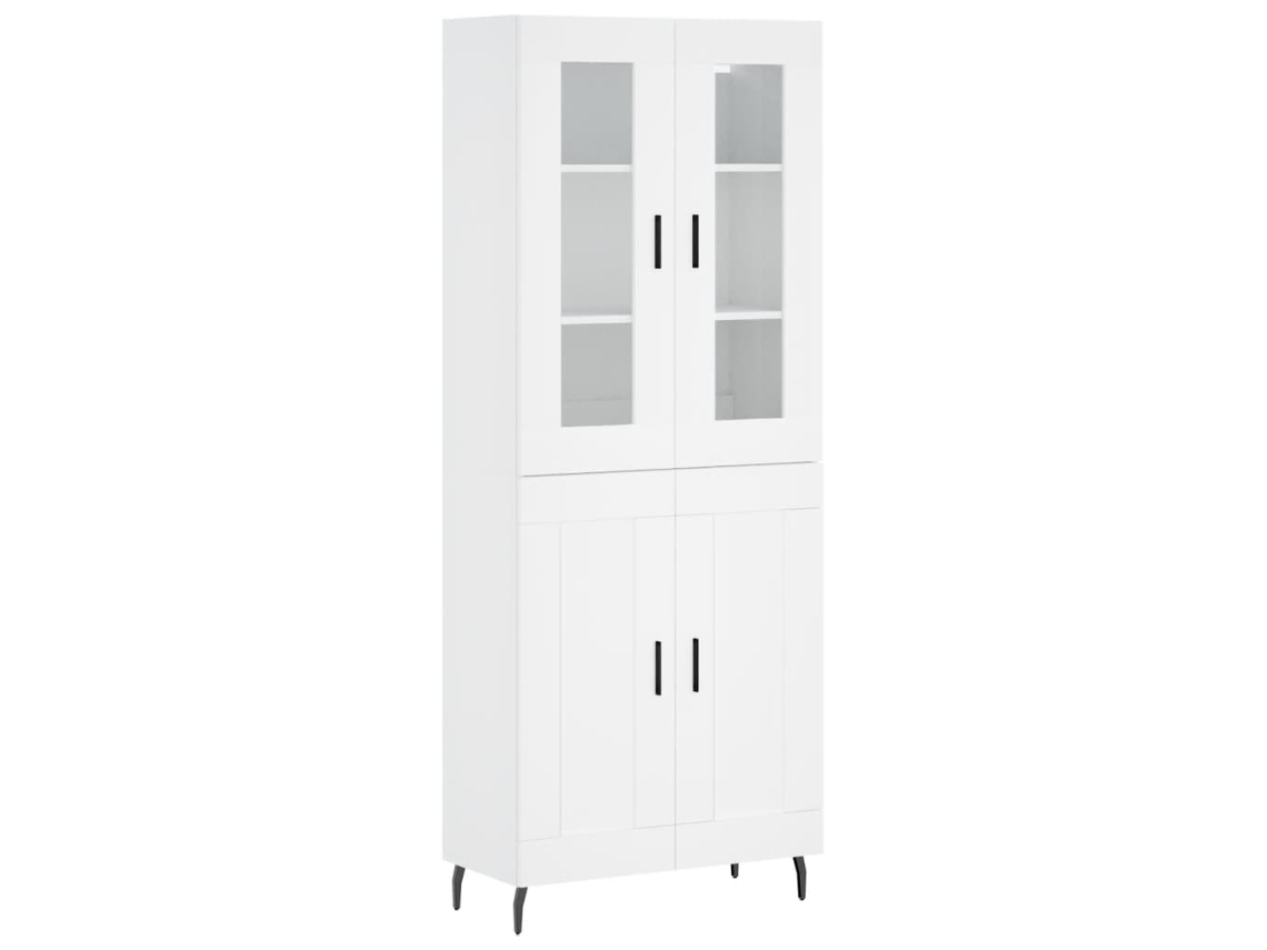 Maison Exclusive - Aparador Alto Madera Contrachapada Blanco 69,5x34x180 Cm