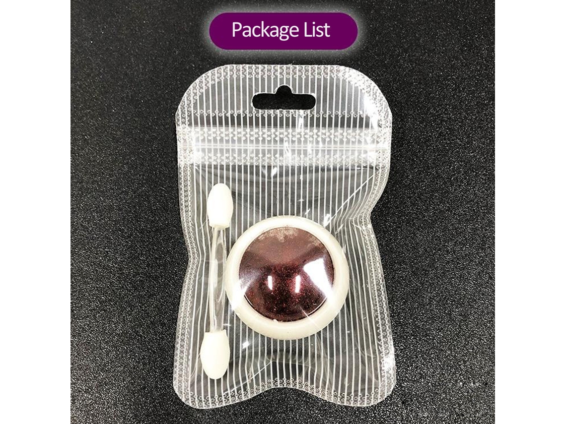 Polvo Para Uñas Con Efecto Espejo Metálico Cromado Y Barra De Sombra De Ojos Para Decoración De Uñas Casera.