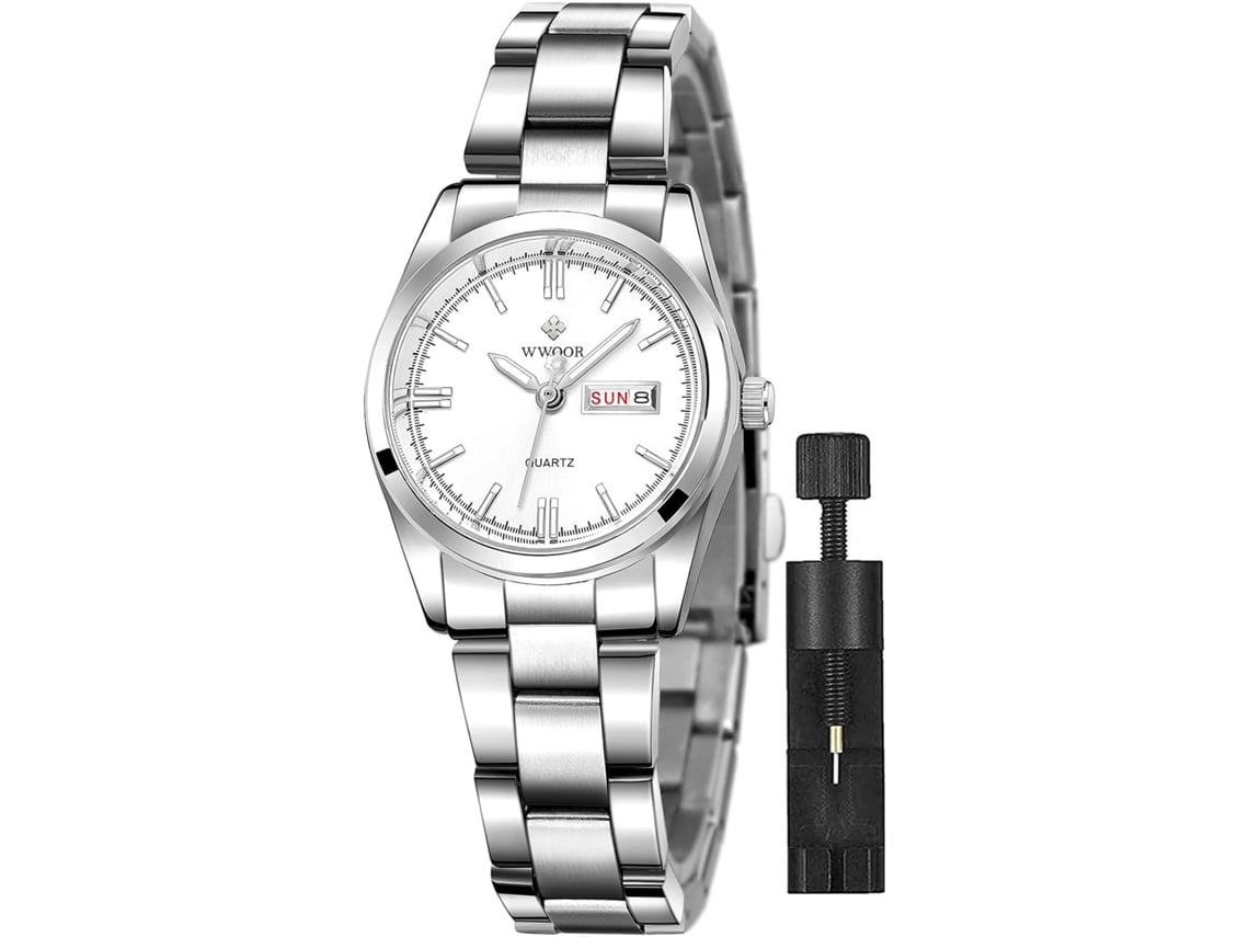 Pulsera Femenina De Malla De Acero Inoxidable Vestido Fino Relojes De Pulso Impermeable Brancoyuysan